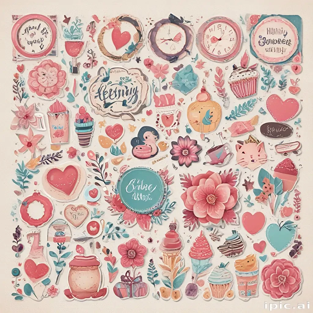 scrapbook stickers png
