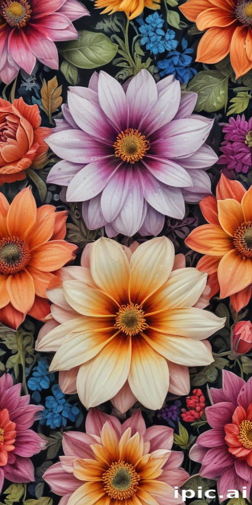 A Vibrant Floral Arrangement Featuring Colorful Flowers in Full Bloom.