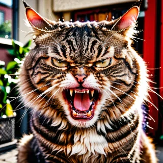 angry cat