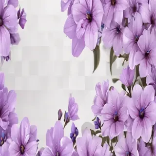 purple flowers transparent background