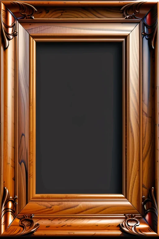 wooden picture frame png