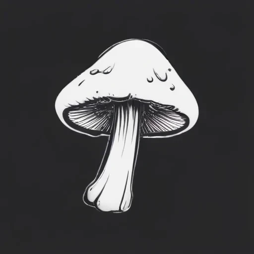 mushroom clip art black and white