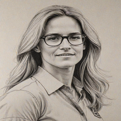 Fetching Brandi Chastain, pencil sketch, portrait of Dazzling woman 1975s in glasses, hair style beatnik, outline, clear lines, fine lines, 8k
