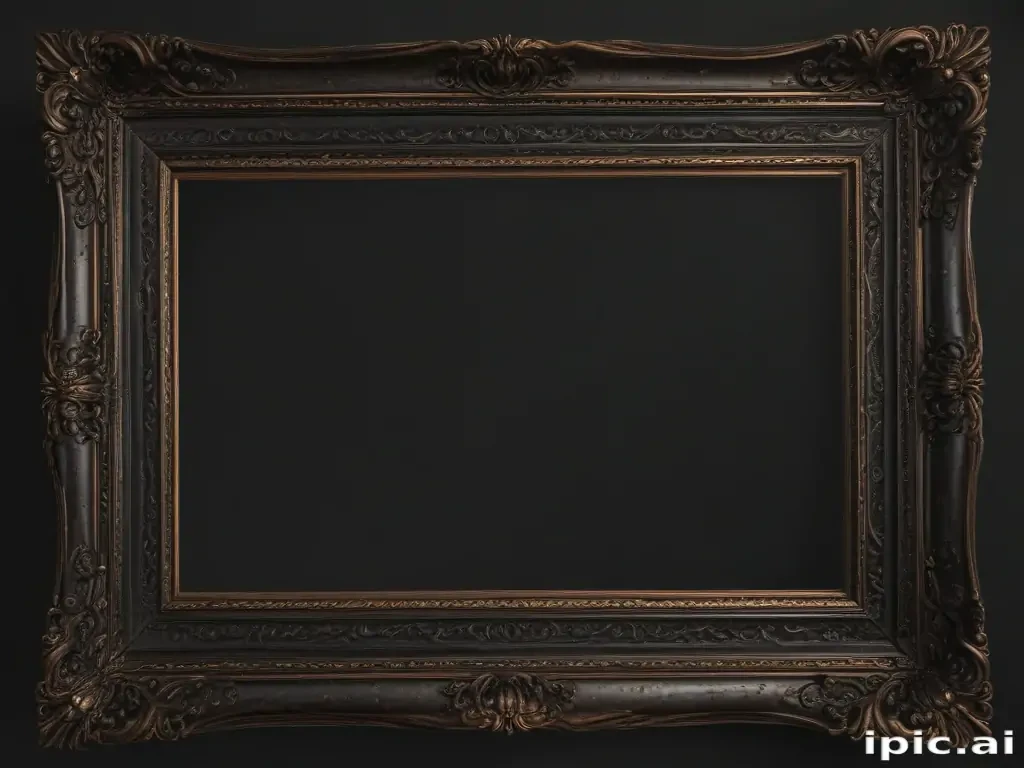 black picture frame png