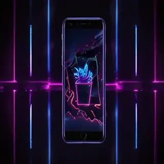 4k neon phone wallpaper