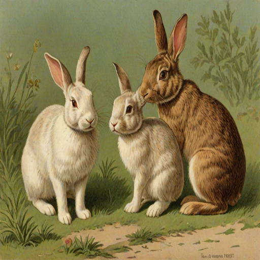 vintage rabbit images