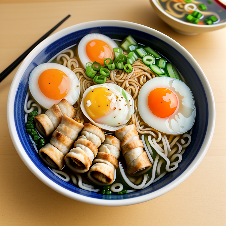 egg roll in a bowl ramen