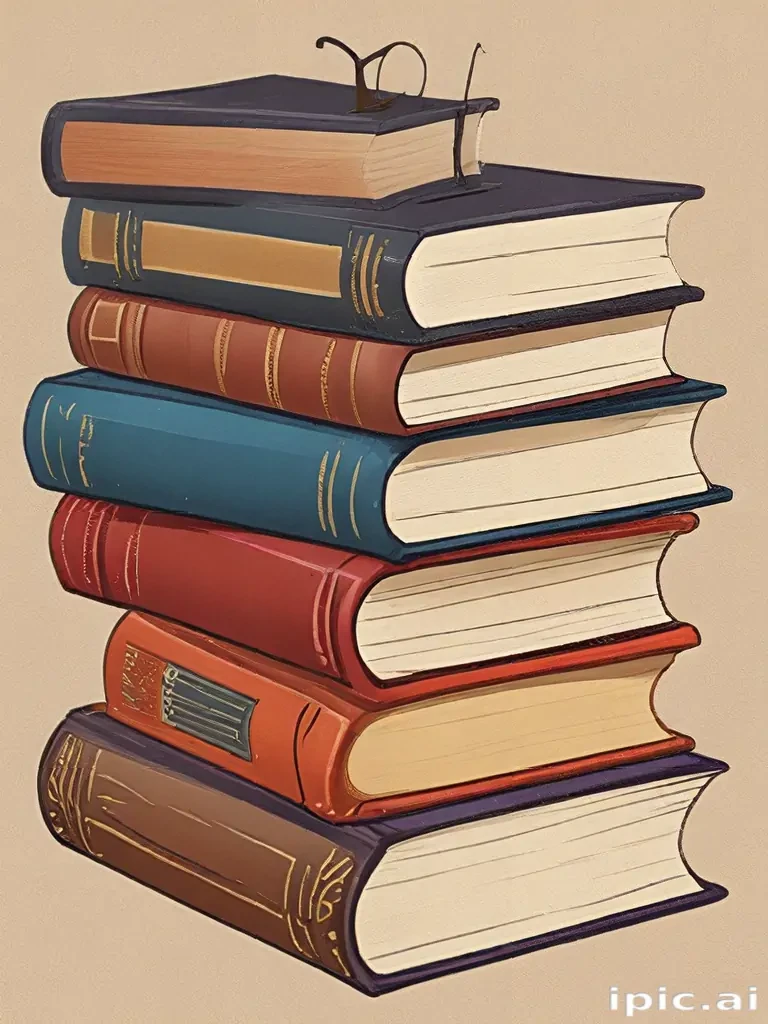 stacked books clip art