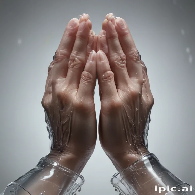 transparent praying hands