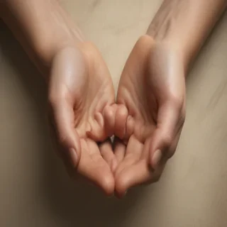 hands reaching