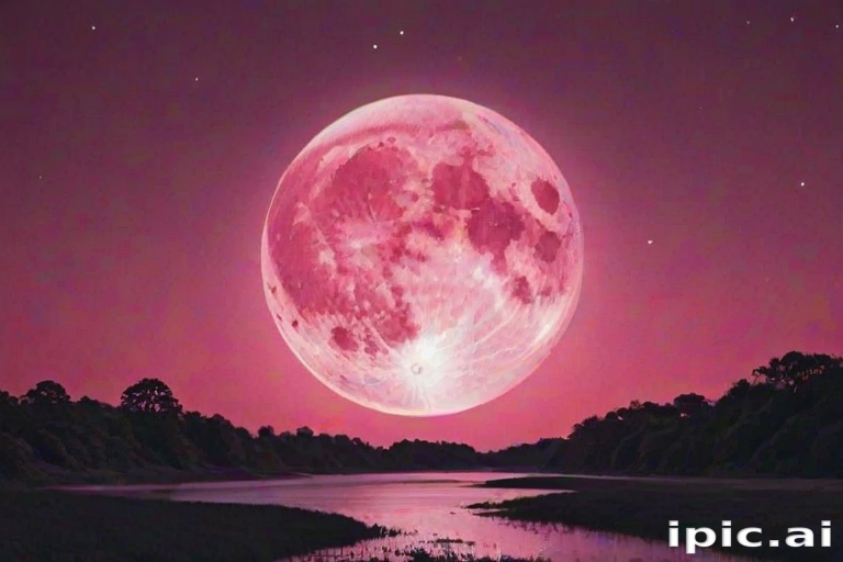 pink moon wallpaper