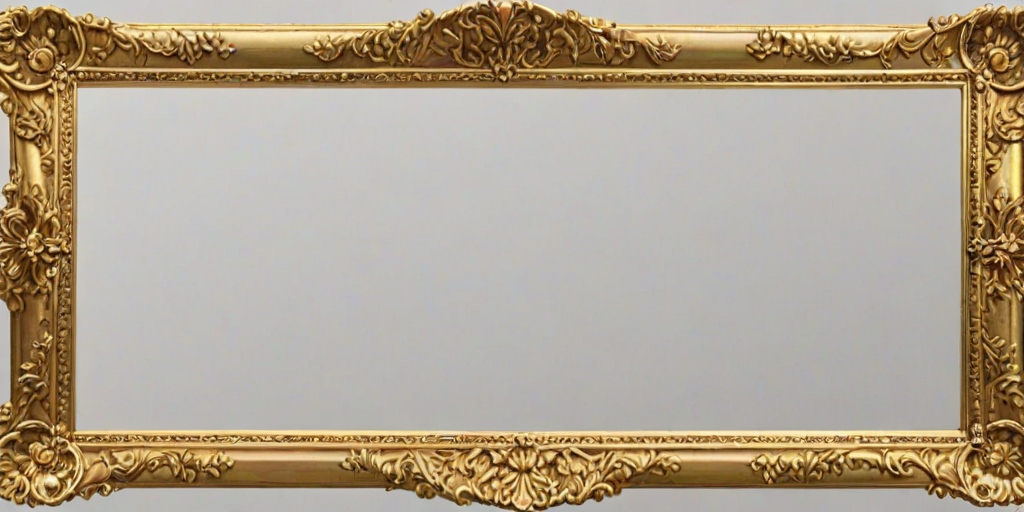 gold frame transparent