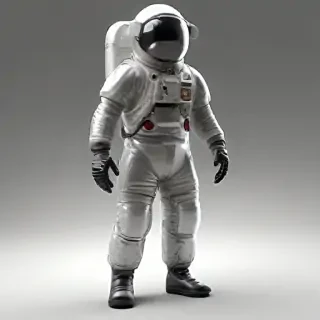 cartoon transparent astronaut suit