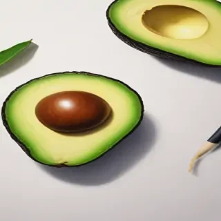 avocado drawing