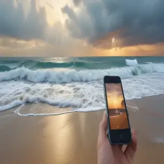 iphone beach