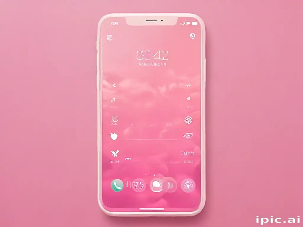 pink home screen