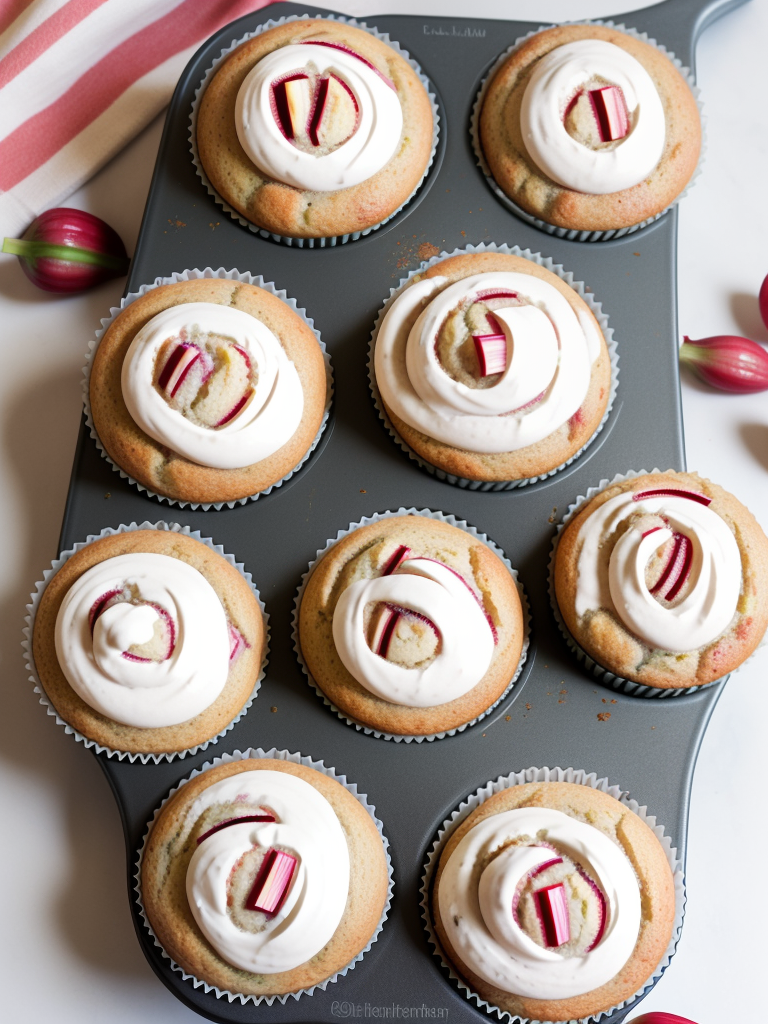 rhubarb muffins with sour cream