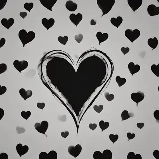 black heart transparent
