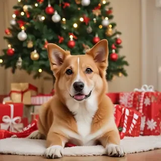 pictures of dogs christmas