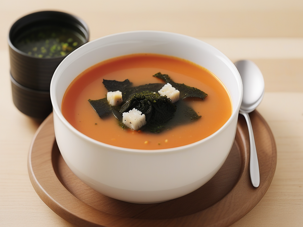 soup that can be topped with nori crossword