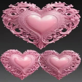pink heart clipart
