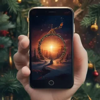 christmas phone wallpaper aesthetic