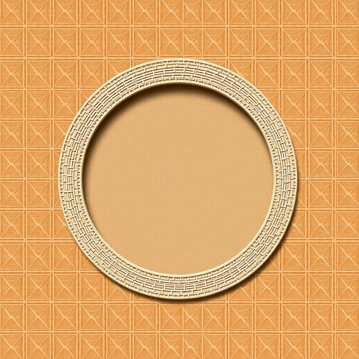 Create a minimalistic patterned background with a textured oval frame in muted beige, featuring a warm earthy color palette with intricate geometric line designs, captured with a DSLR camera at f/8 aperture, ISO 200, 50mm lens, in natural lighting.