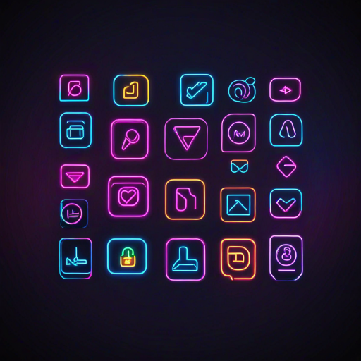 neon app icons