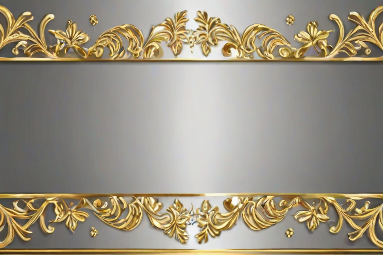 transparent background gold border