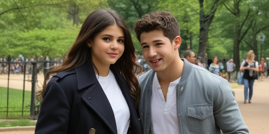 nick jonas and selena gomez central park