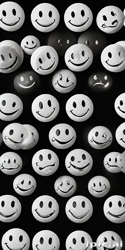 white smiley face black background