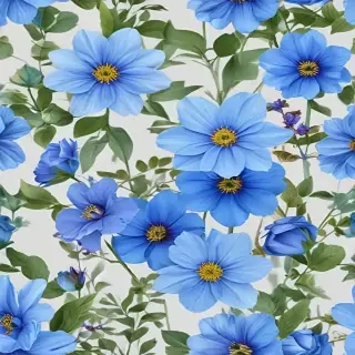 blue flowers transparent
