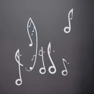 transparent music notes