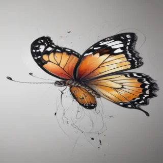 drawing butterflies