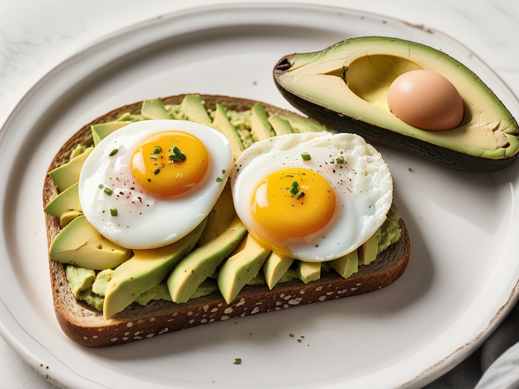 calories in avocado toast with egg