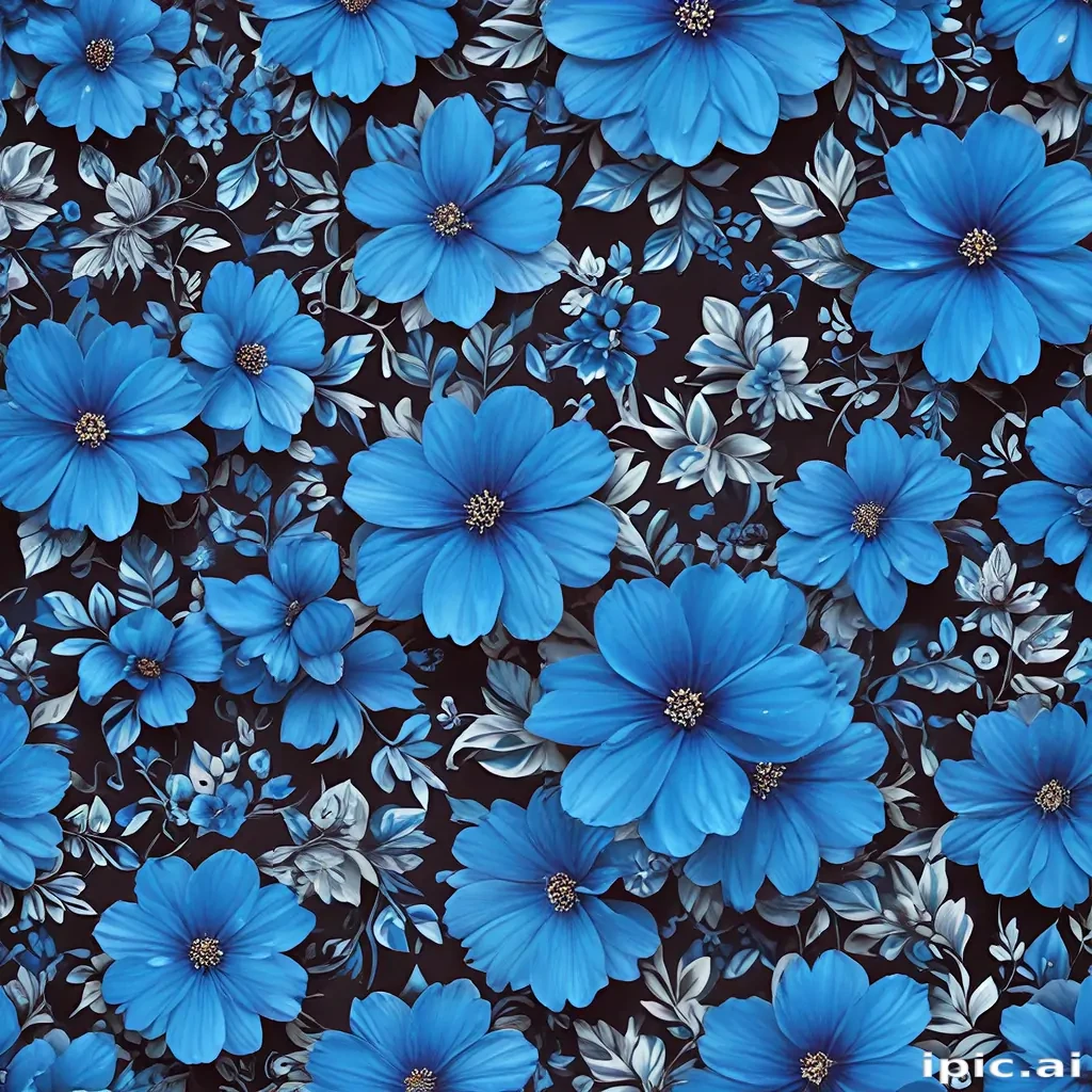background blue flower wallpaper