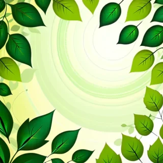 background with green leaves