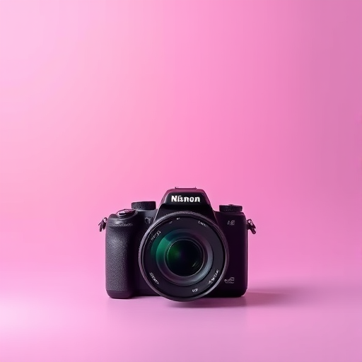 Create a smooth gradient background transitioning from pink to purple, captured with a DSLR camera at f/5.6 aperture, 1/100 sec shutter speed, ISO 100, using a 50mm lens from a frontal view with a soft focus effect.