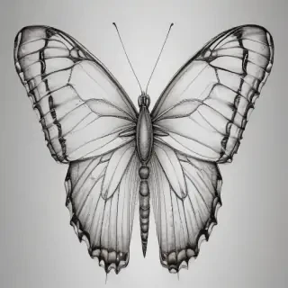 outline drawing of a butterfly