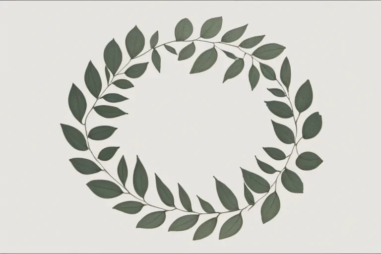circle with leaves