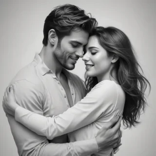 couple drawing poses
