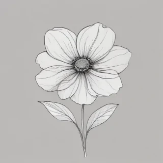 simple flower line art
