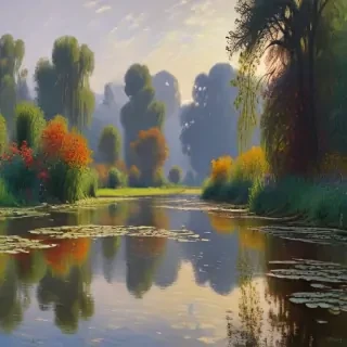 monet painting wallpaper
