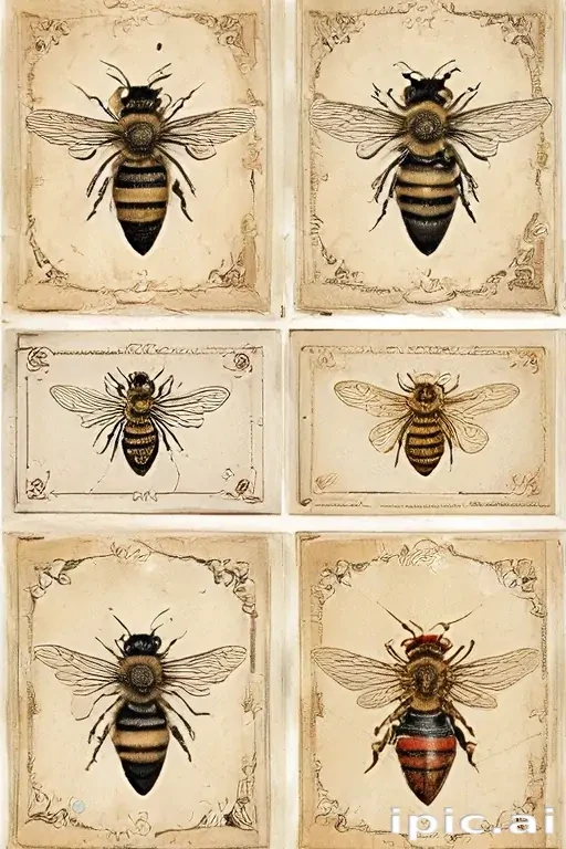 free vintage bee printables