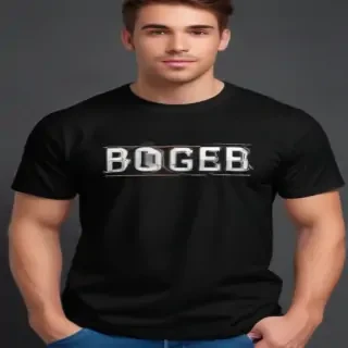 black tee mockup
