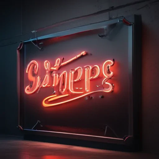 neon sign mockup