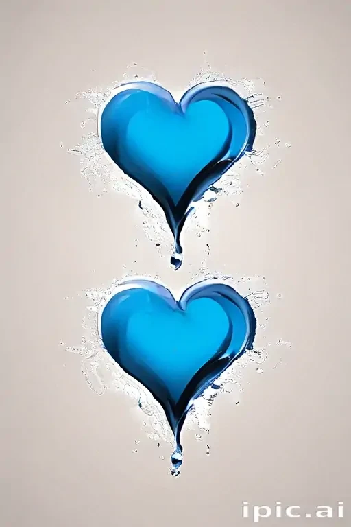 blue heart wallpaper