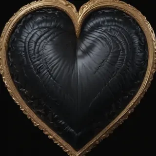 heart with black background