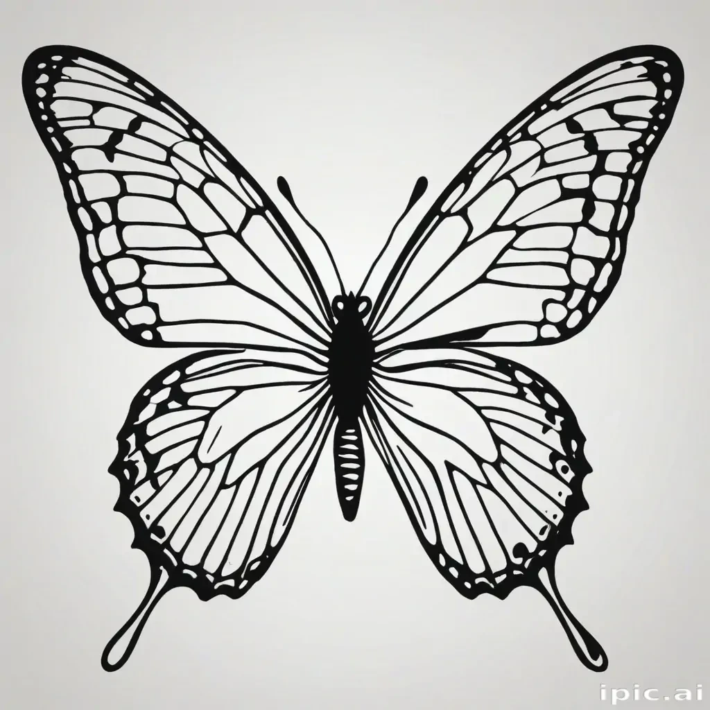 black butterfly outline
