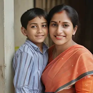 indian mom and son